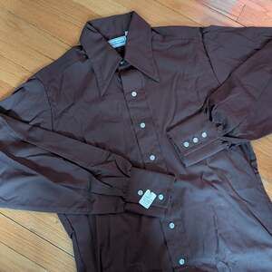 VTG Marshall Fields & Co Men's Brown Dress Shirt